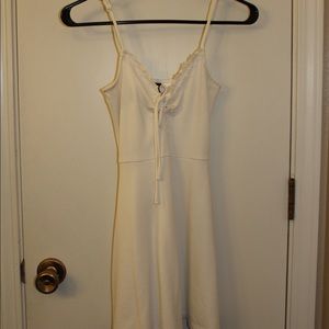 White skater dress
